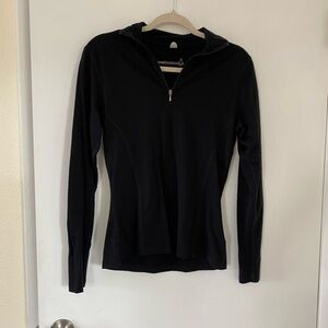 Smartwool Women’s merino wool black base layer 1/4 zip *flaws